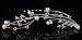 Crystal and Pearl Floral Design Silver Hair Comb for Wedding, Prom or Special Occassion