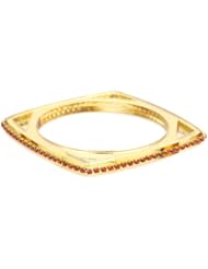 Sandy Hyun Deco Double Layer Lucite with Opaque Crystal Bangle Bracelet
