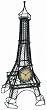 Metal Wire Eiffel Tower Table Clock By Infinity Instruments