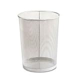 Expressions Wire Mesh Round Wastebasket, Pewter (ELD22354) Category: Wastebaskets