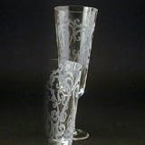 SCROLL 24% CRYSTAL CHAMPAGNE FLUTE GLASSES