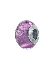 Zable (tm) Sterling Silver Murano Glass Birthstone June Pandora Compatible Bead / Charm