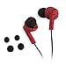 Leadtry SS-2 Retractable Headset In-Ear Sport Stereo Earbud Headphones Dynamic Crystal Clear Sound Ergonomic Comfort-fit Noise Insulating Built-in Mic Earphone (Red)