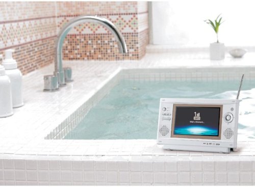 TWINBIRD DVD ZABADY ワンセグチューナー搭載ポータブル防水DVDプレーヤー VD-J713CW セラミックホワイト画像2