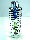 Murano Glass Rainbow Crystal Sommerso Black Line Sprial Glass Vase TN0504