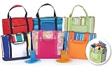 24 Beach Cooler Bag With Picnic Accessories - Mint Chip Stripe