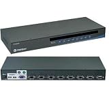 TRENDnet 8-Port USB/PS/2 Rack Mount KVM Switch TK-803R (Black)
