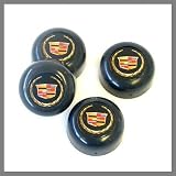 Cadillac Gold Logo Black License Plate Screw Covers Cadillac Gold Logo Black License Plate Screw Covers