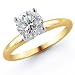14k Gold 1.50 Carat Round Cut Solitaire Diamond Ring - (G-H;SI1-2)