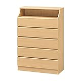 木製シンプルチェスト/タンス ナチュラル 【CHESCA】チェスカ