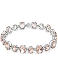 14K White Gold 36.62 CTW Morganite and 1.63 CTW Color I-K SI2-SI3 Diamond Ladies Bracelet. Length 8 in. Total Item weight 23.3 g.