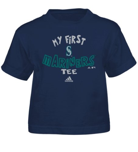 MLB Unisex Infant/Toddler Seattle Mariners The Other First Short Sleeve Tee, Navy, Medum, 3T