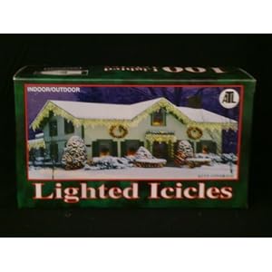 100 Clear Lights Icicle Set with 18 Icicles by 