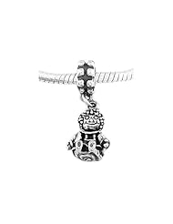 Sterling Silver Raggedy Ann Doll Dangle Bead Charm