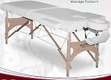 HealthLine® Lite 77'' 2 Fold Portable Massage Table WHITE
