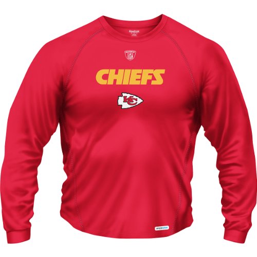 Reebok Kansas City Chiefs Sideline Authentic Long Sleeve Speedwick T-Shirt Small