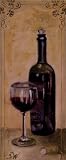 Shari White Red Wine With Glass 4x10 Poster Print