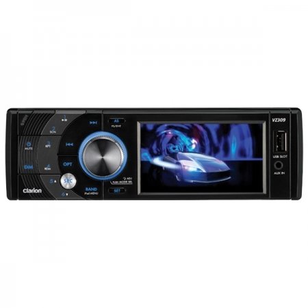 Clarion VZ309 3.5-Inch Single-DIN Multimedia Station with USB Port