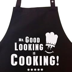 Mr. Good Looking is Cooking - Kochsch�rze, Latzsch�rze mit verstellbarem Nackenband und Seitentasche - Die Geschenkidee!