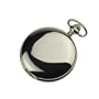 New Mens Smooth Stainless Steel Case White Dial Roman Numbers Modern Pocket Watch with Chain