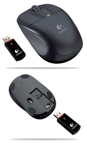 Logitech V220 Cordless Optical Mouse for Notebooks (Dark Silver)