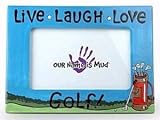 Live, Laugh, Love Golf Ceramic Photo Frame, Our Name is Mud