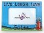 Live, Laugh, Love Golf Ceramic Photo Frame by Our Name is Mud