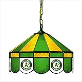 Oakland As MLB 16 Inch Stained Glass Pub Light