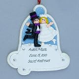 Personalized First Married Christmas Ornament for a Blonde Bride