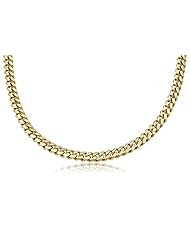 14K Solid Yellow Gold Original Handmade Cuban Curb Link Chain / Necklace 6mm Wide 22" inch Long.