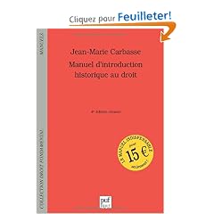 Manuel d'introduction historique au droit