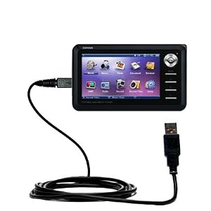 Classic Straight USB Cable for the Cowon A3 with Power Hot Sync and Charge capabilities - Gomadic Brand w/ TipExchange Technology