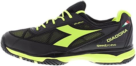 Diadora Speed Pro Evo Ag Men's Tennis Shoes (Black/Yellow) (9 D(M) US)