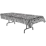 Beistle Zebra Print Tablecover 54" in. X 108" in
