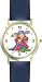 Little Girl Playing Dressup or Dress Up - WATCHBUDDY&Acirc;&reg; DELUXE TWO-TONE THEME WATCH - Arabic Numbers - Blue Leather Strap-Size-Large ( Men's Size or Jumbo Women's Size )
