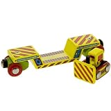 Bigjigs Single Wooden Train Rolling Stock (Bulldozer Low Loader)