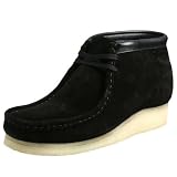  : Clarks Originals Men's Wallabee Boot, Black Suede, 6.5 M