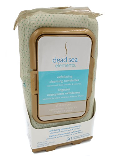 Dead Sea Elements Exfoliating Cleansing Towelettes-50 ct.