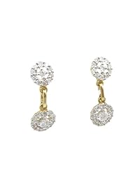Women 14k Yellow Gold 0.89ctw diamond Chandelier earring 3 26449CY Size 3.09