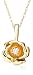 14k Yellow Gold Diamond Rose Pendant (.03 cttw, J Color, I2 Clarity), 18
