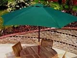 from FOCUS NEW JUNIPER WOOD 2.7m GREEN GARDEN PATIO PARASOL UMBRELLA. 6 RIB. 38mm POLE