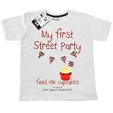 Dirty Fingers - My first Street Party...feed me cupcakes... (Diamond Jubilee) - Child's T-shirt