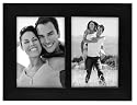 Linear Black Picture Frame 3.5x5" Split Double