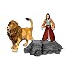 Disney Pictures "The Chronicles of Narnia Prince Caspian" 2 Pack 3 Inch Tall Action Figure Gift Set - Aslan and Lucy Pevensie with Aslan's Roaring Attack Action, Aslan's How Stone Tablet, and Lucy's Dagger_s-2