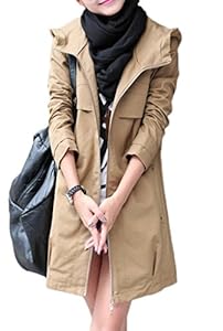 Z-SHOW™ Women's Leisure Thin Loose Trench Coats(Khaki,S)