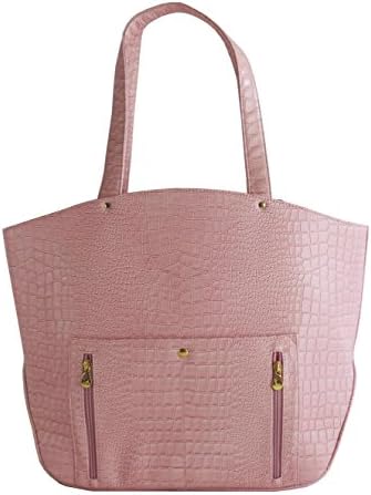 Court Couture Cassanova Croco Embossed Tennis Bag - La vie en Rose. New!