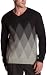 Perry Ellis Men's Argyle Sweater,Black,Medium