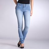 Slim-fit, regular waist stretch denim jeans used stonewashed blue 20