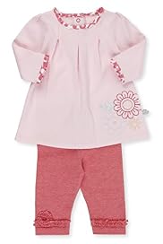 2 Piece Floral Embroidered Top & Leggings Outfit