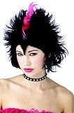 Crazy and Cute Rockin Black with Pink Mohawk Wig